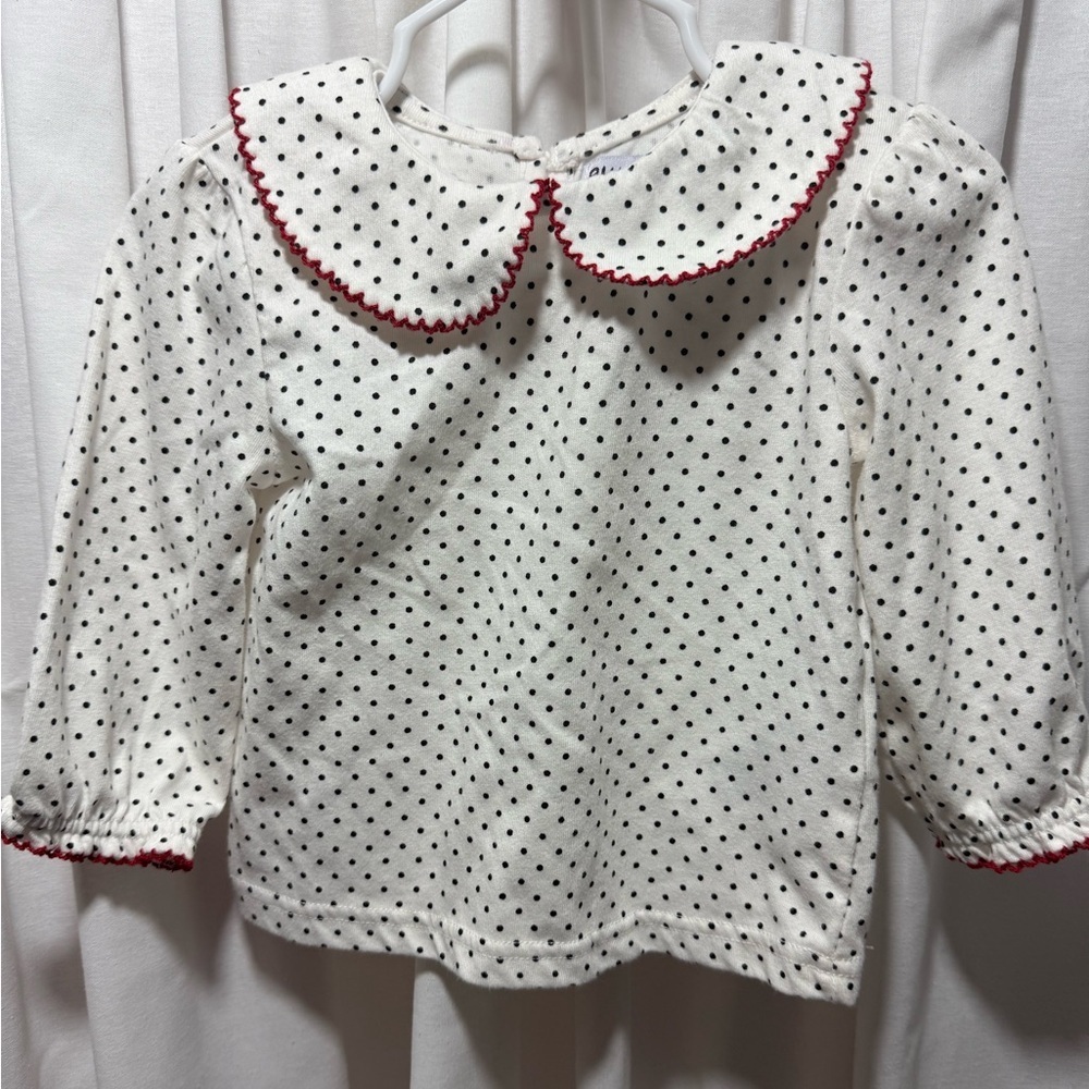 Blueberi Boulevard Peter Pan Collar Polka Dots